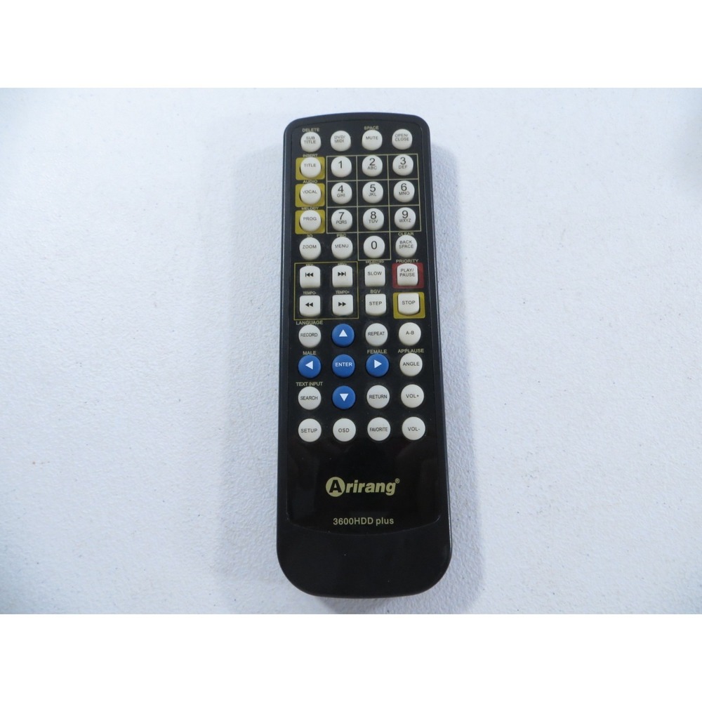 Genuine Original Arirang 3600HDD Plus Karaoke System Replacement Remote Control